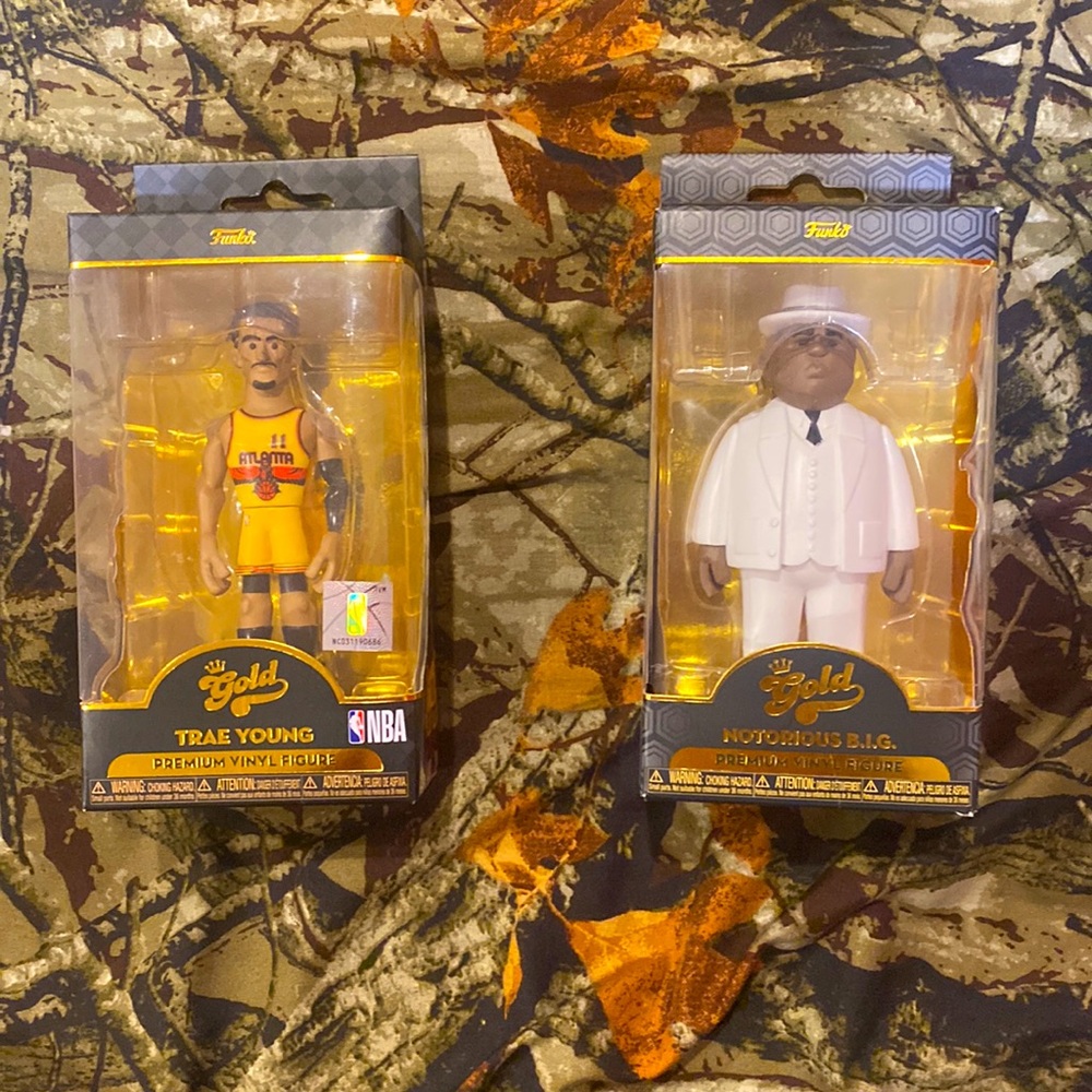 Funko gold new condition Trae Young and Notorious BIG